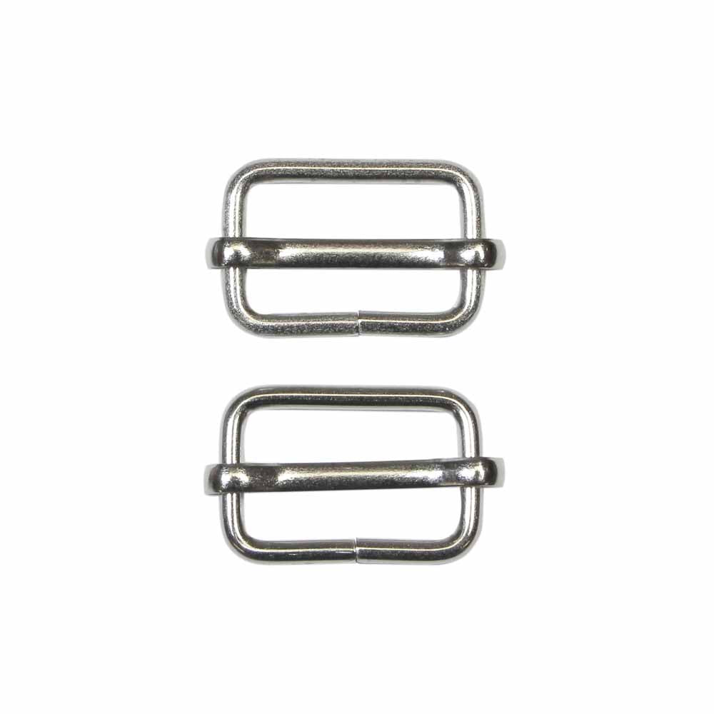 UNIQUE SEWING Slide Buckle - Metal - 25mm (1″) - Silver - 2 pcs.
