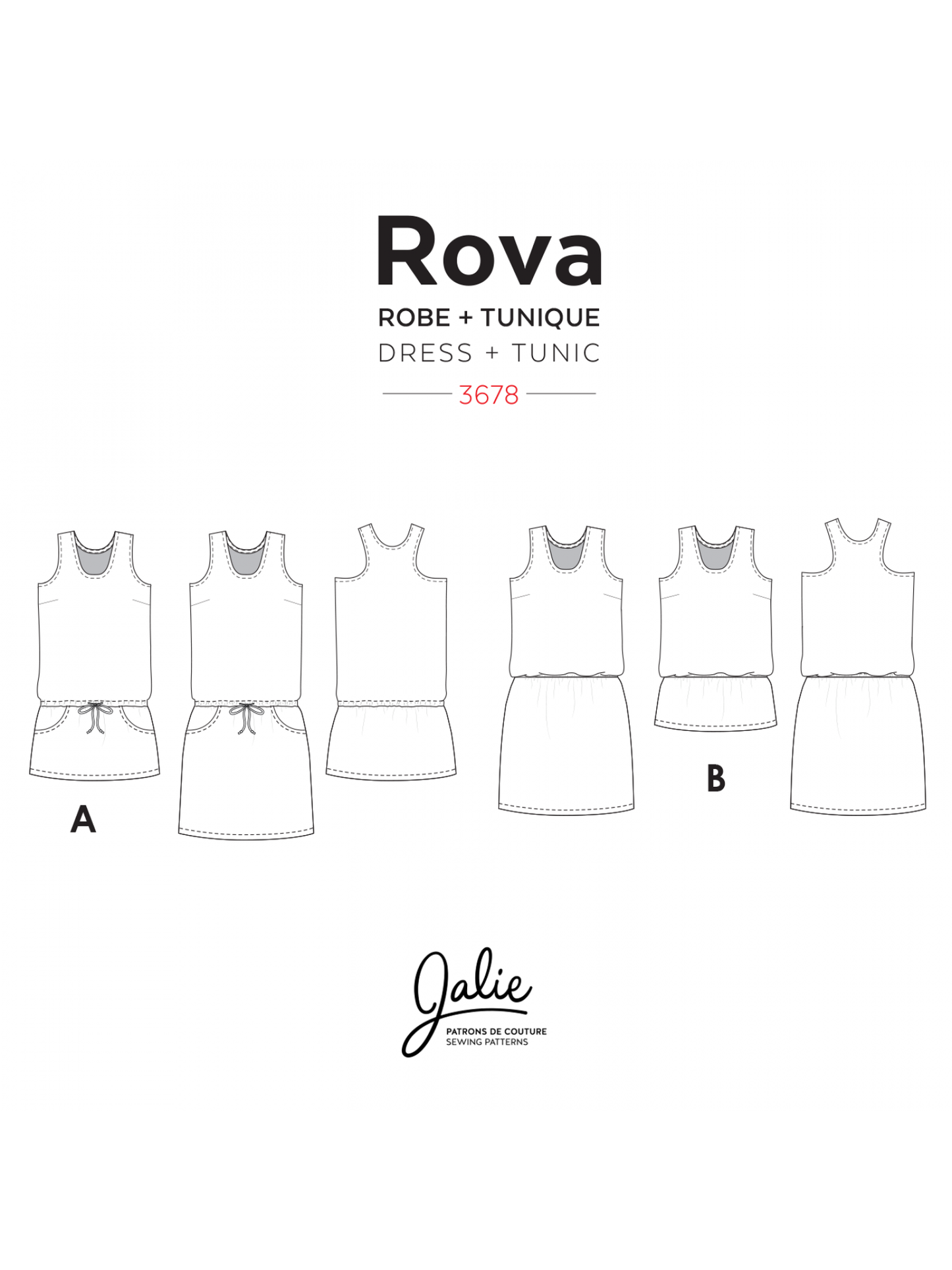 Jalie - 3678 - ROVA Blouson Tank Dress and Tunic