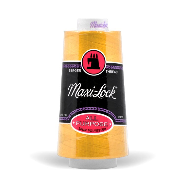 Maxi-lock All Purpose Polyester 50wt Serger Thread - 3000 yards each - Gold
