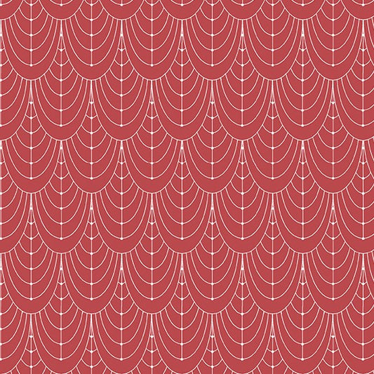 Century Prints - Art Deco - Curtains - Barnrose Red - Cotton Quilting Fabric