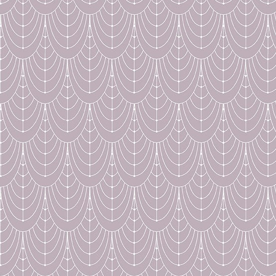 14" Remnant - Century Prints - Art Deco - Curtains - Whisper Purple Mauve - Cotton Quilting Fabric