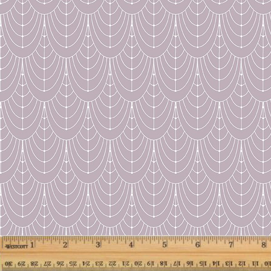 14" Remnant - Century Prints - Art Deco - Curtains - Whisper Purple Mauve - Cotton Quilting Fabric