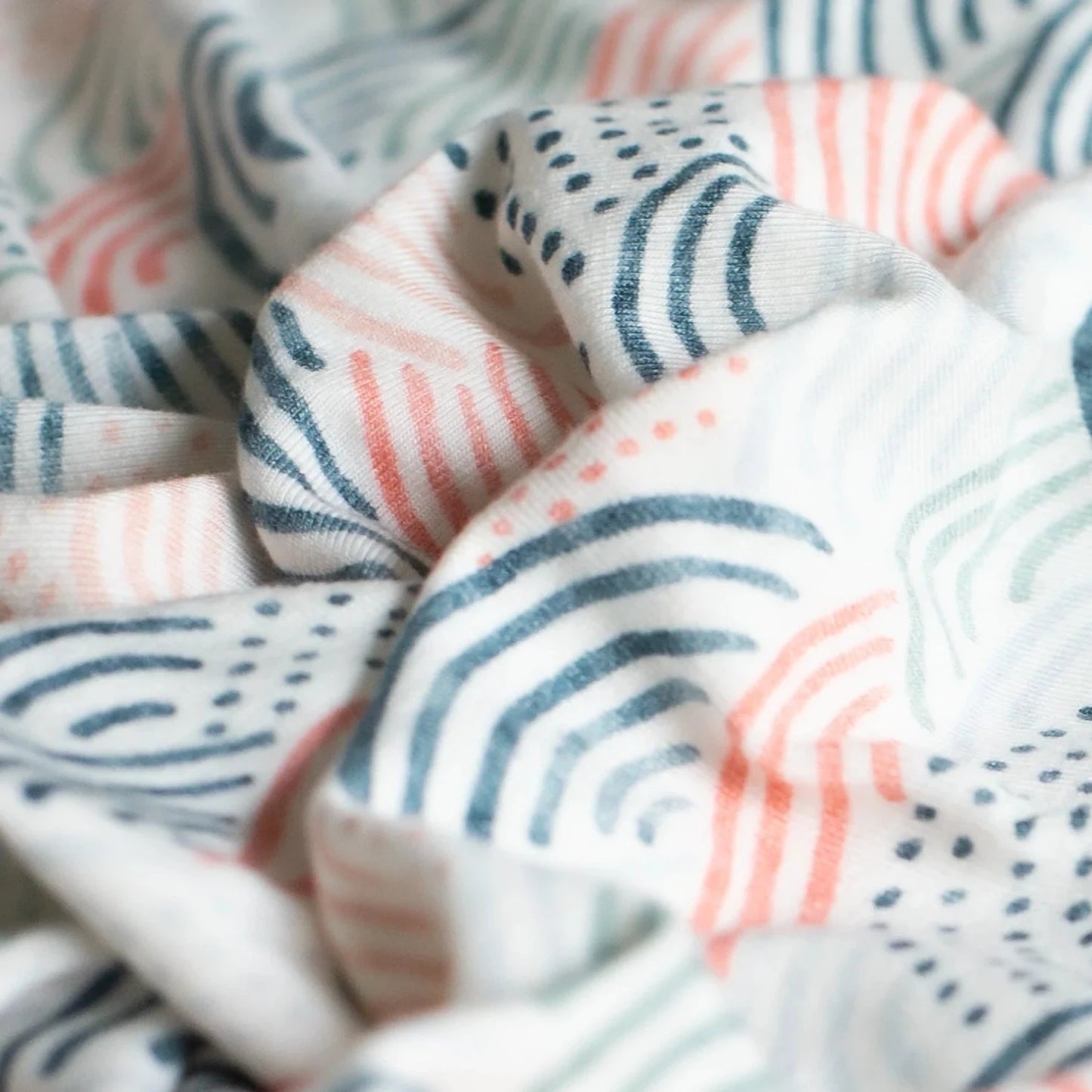 Bamboo Stretch Jersey Knit - Summer Breeze Print - Deadstock - 250gsm