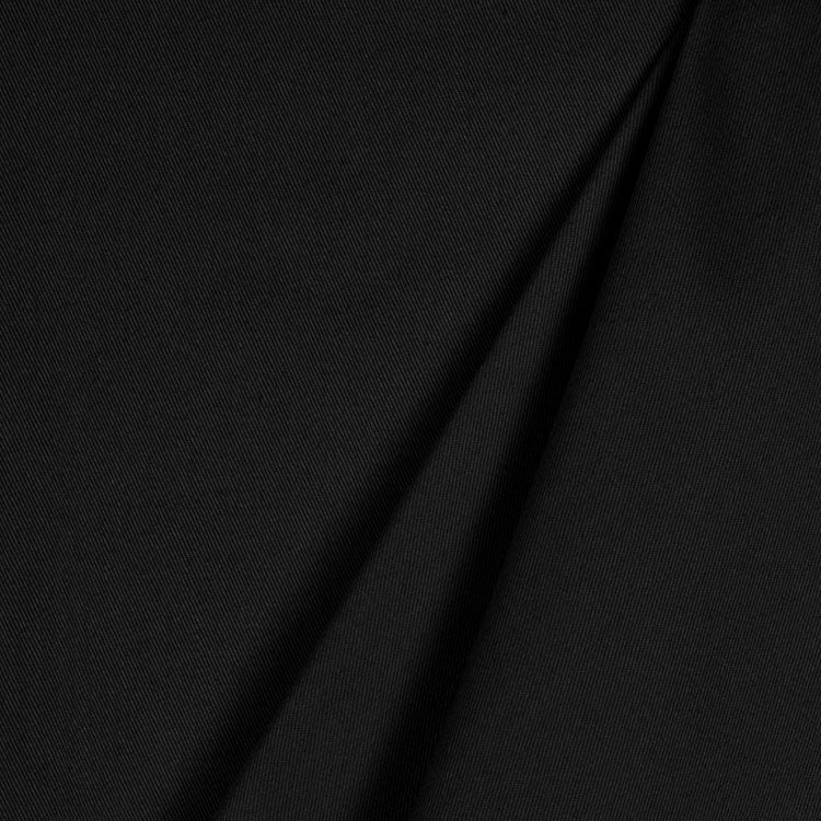 Organic Cotton Spandex Twill Fabric - Black