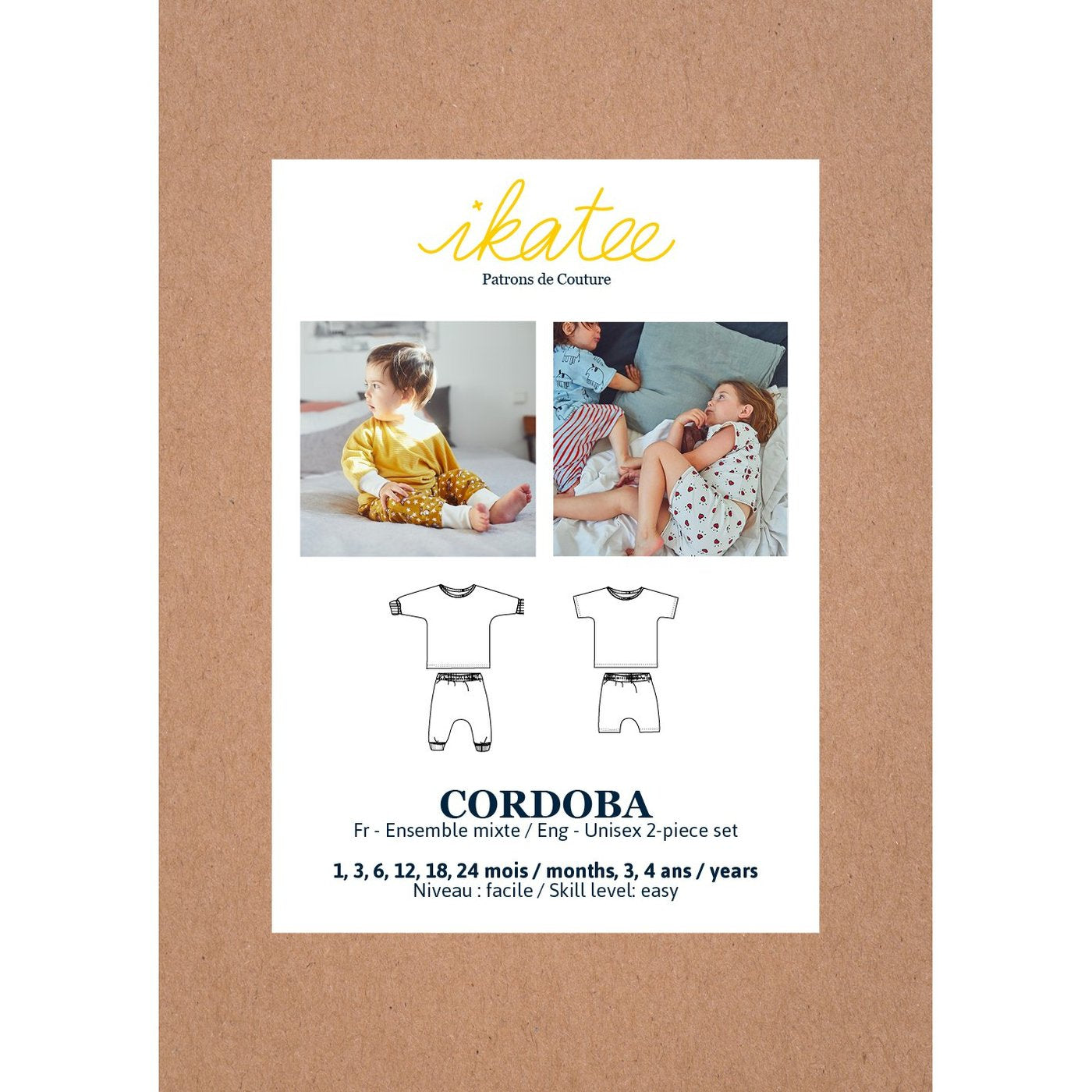 Ikatee - CORDOBA Jogging set - Baby Boy & Girl 1M/4Y- Paper Sewing Pattern