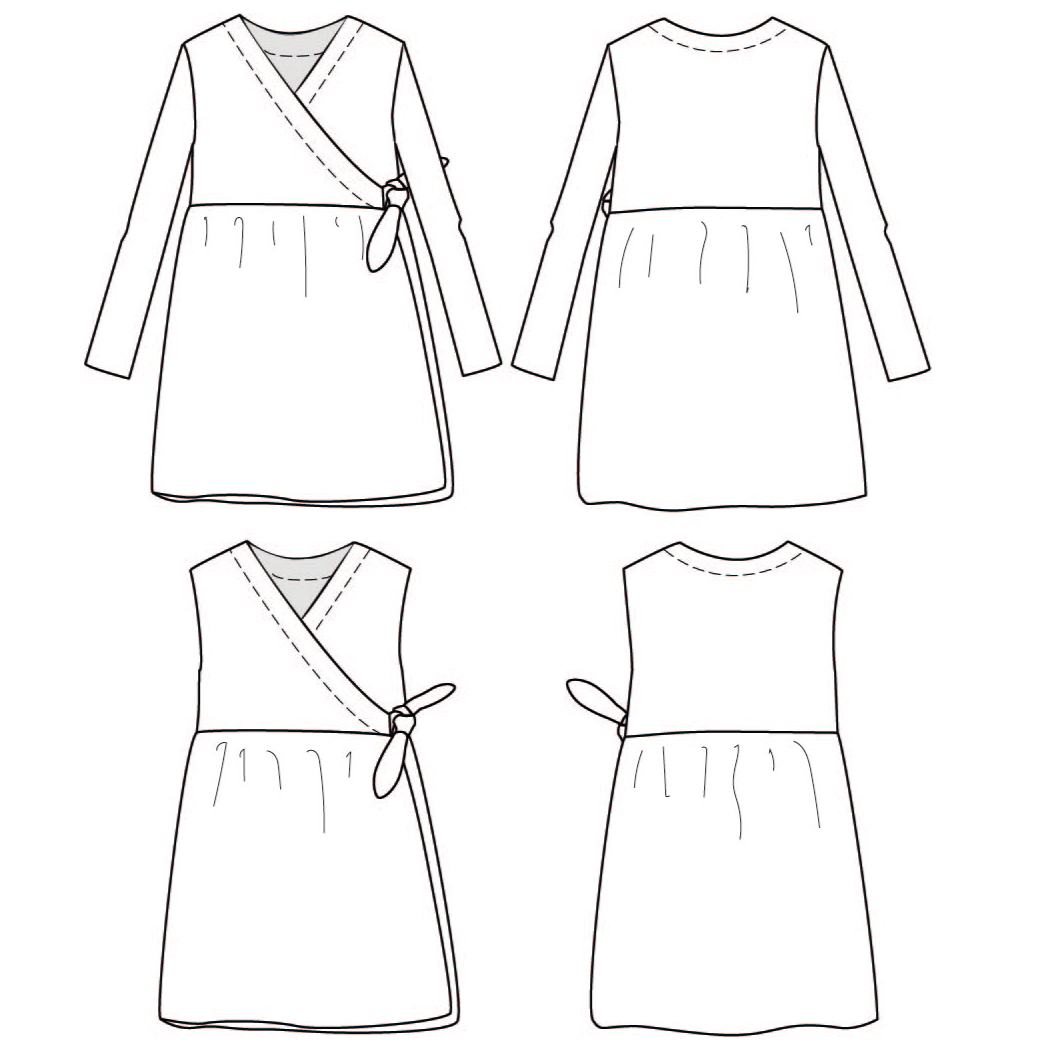 Ikatee - VIOLETTE dress - Kids 3/12Y - Paper Sewing Pattern