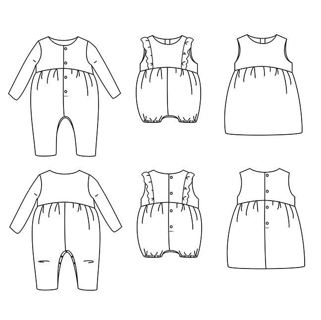 Ikatee - MADRID Jumpsuit/Playsuit - Babies 6m-4Y - Paper Sewing Pattern