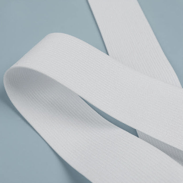 51mm (2'') Soft Preshrunk Knitted Elastic - White