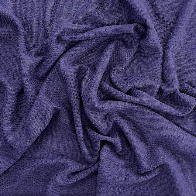 Bamboo Cotton 1x1 Rib Knit Fabric - Dark Purple