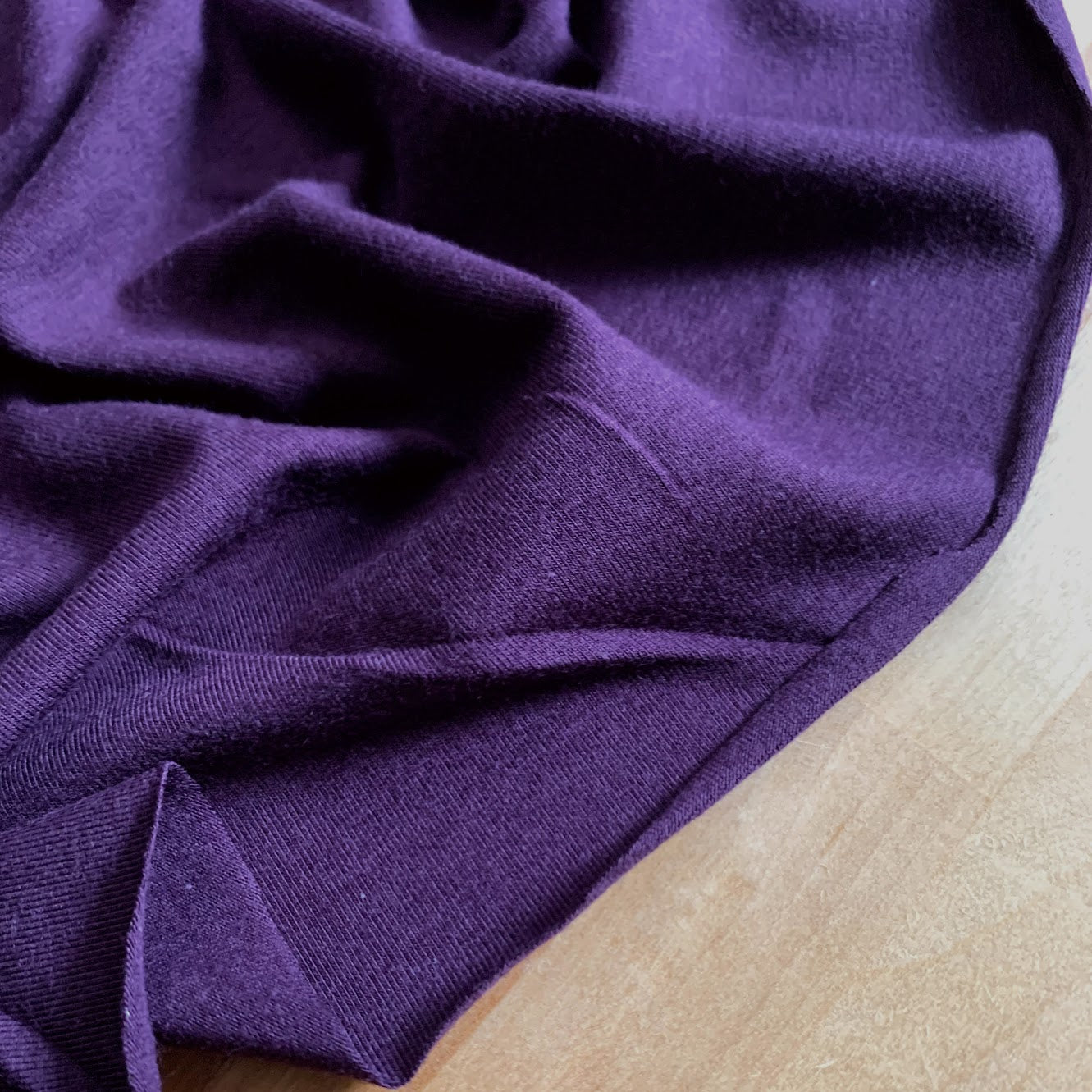 Bamboo/Cotton Stretch Jersey - Plum Purple