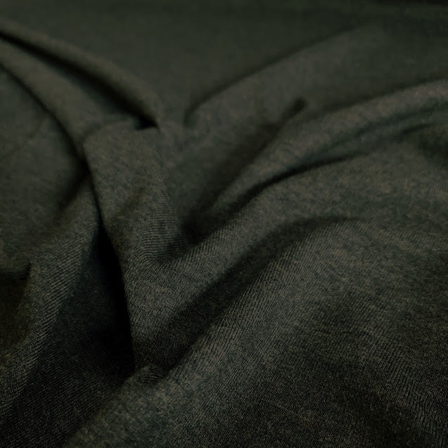 Bamboo/Cotton Stretch Jersey Knit - Heathered Forest