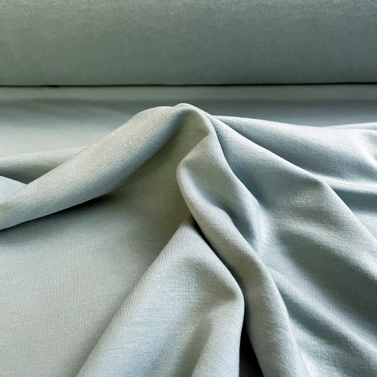 TENCEL™ Lyocell Organic Cotton Brushed Stretch Sweatshirt Fleece - Green Mist