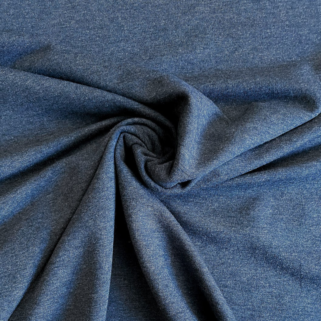 TENCEL™ Lyocell Organic Cotton French Terry - Heathered Lake