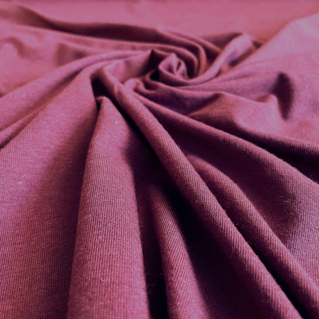 TENCEL™ Lyocell Organic Cotton Spandex Jersey - Burgundy