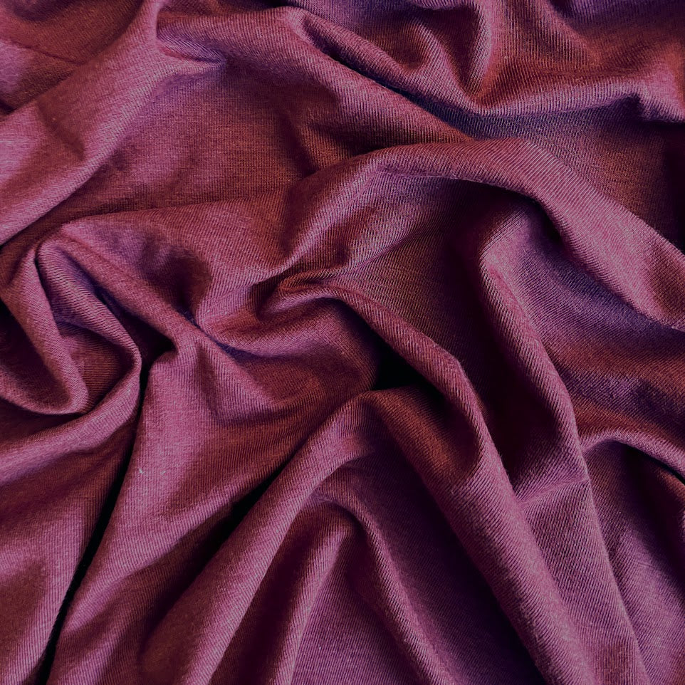 TENCEL™ Lyocell Organic Cotton Spandex Jersey - Burgundy