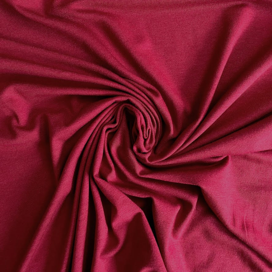 31" Remnant - Bamboo/Cotton Stretch Jersey - Scarlet