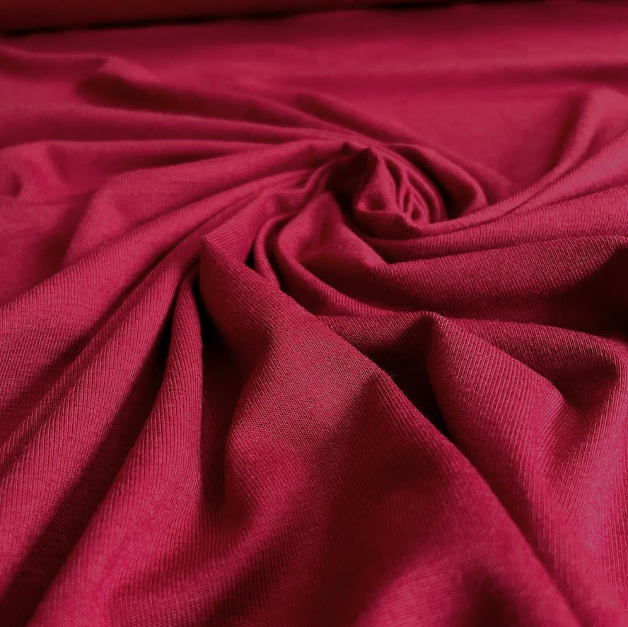 31" Remnant - Bamboo/Cotton Stretch Jersey - Scarlet