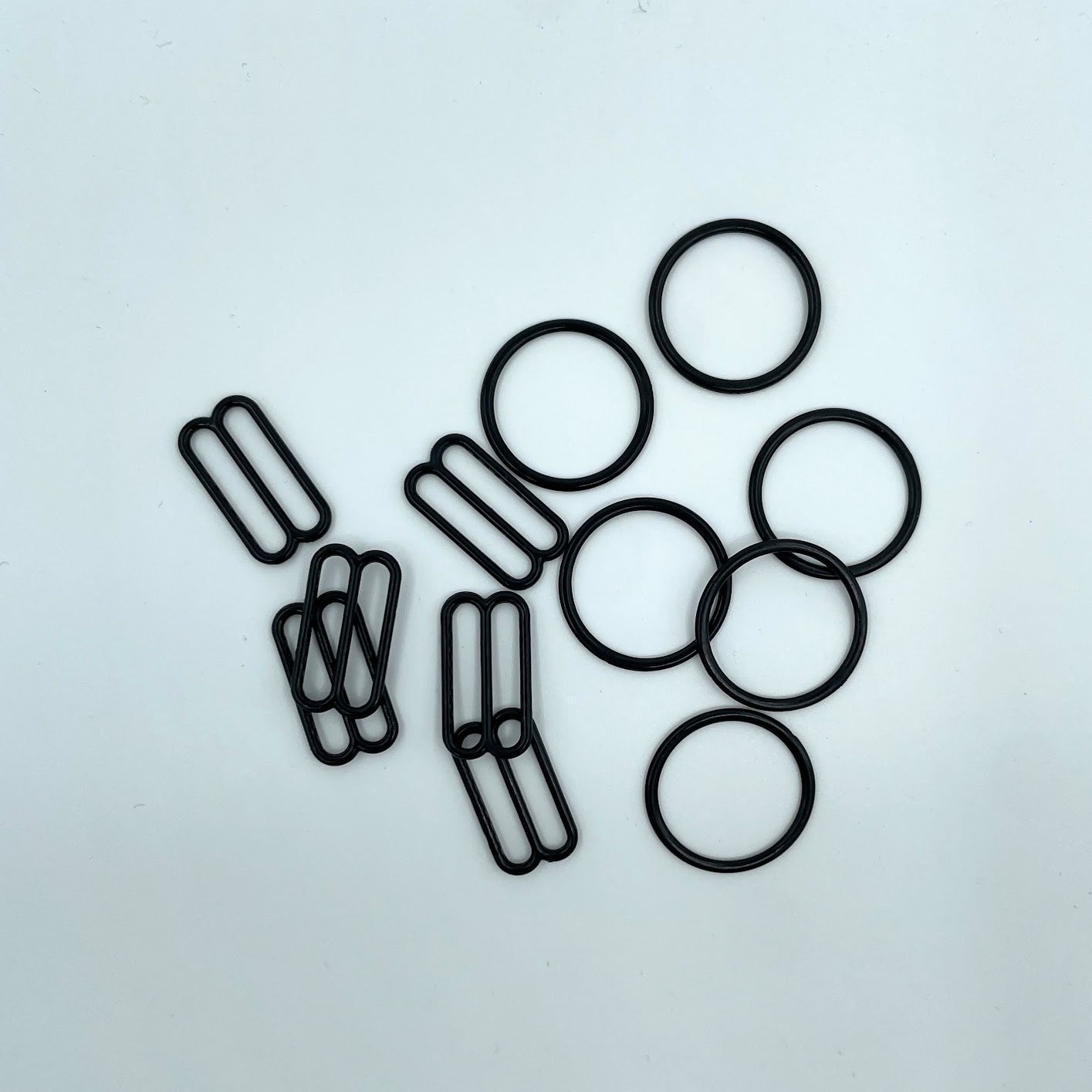Flexible Plastic Rings and Sliders for 20mm Bra Elastic - per Pair