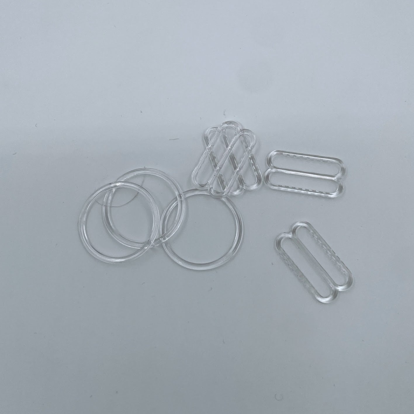 Flexible Plastic Rings and Sliders for 20mm Bra Elastic - per Pair