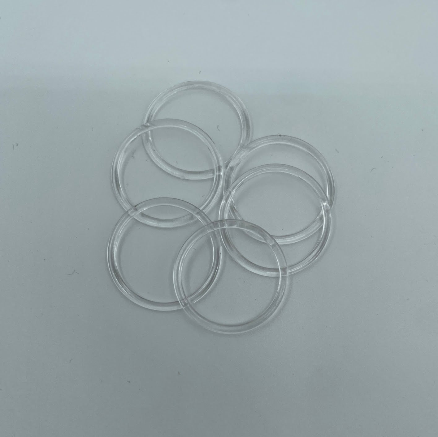 Flexible Plastic Rings and Sliders for 20mm Bra Elastic - per Pair