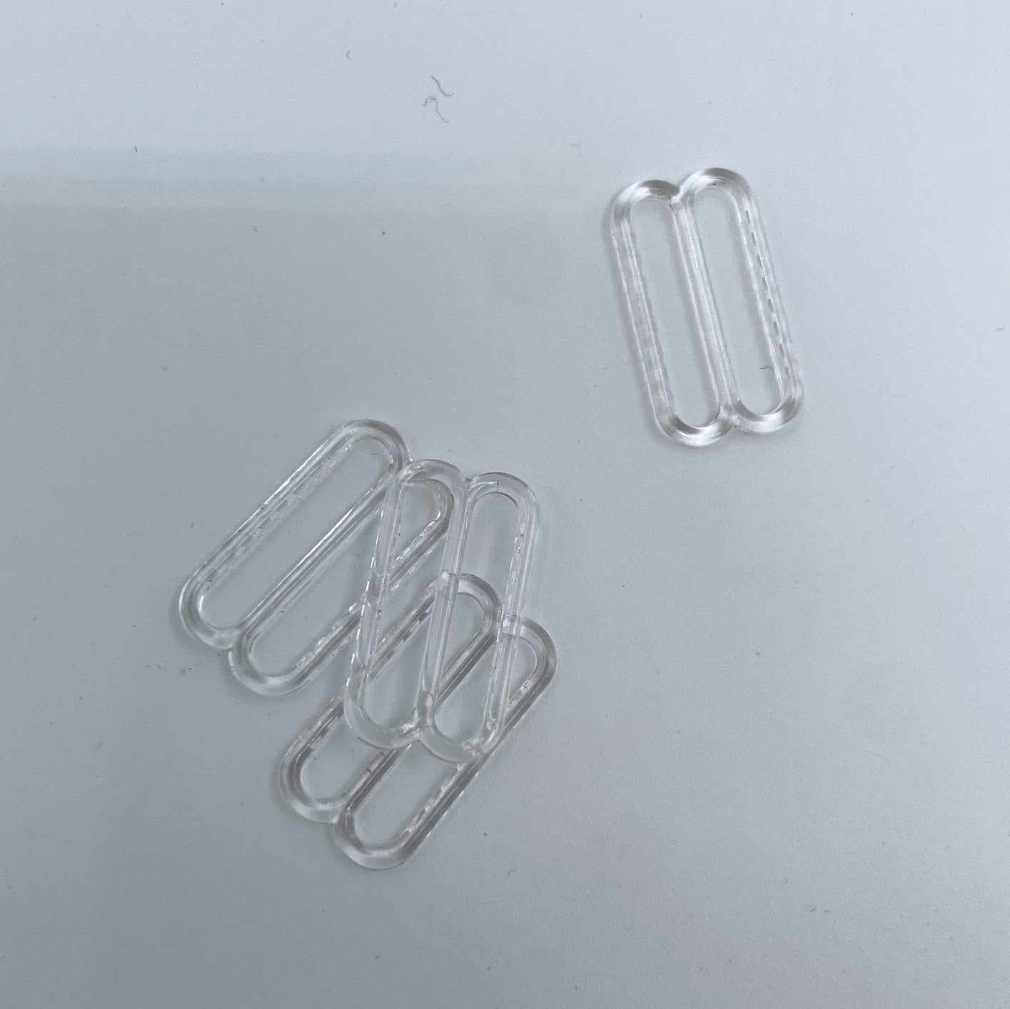 Flexible Plastic Rings and Sliders for 20mm Bra Elastic - per Pair