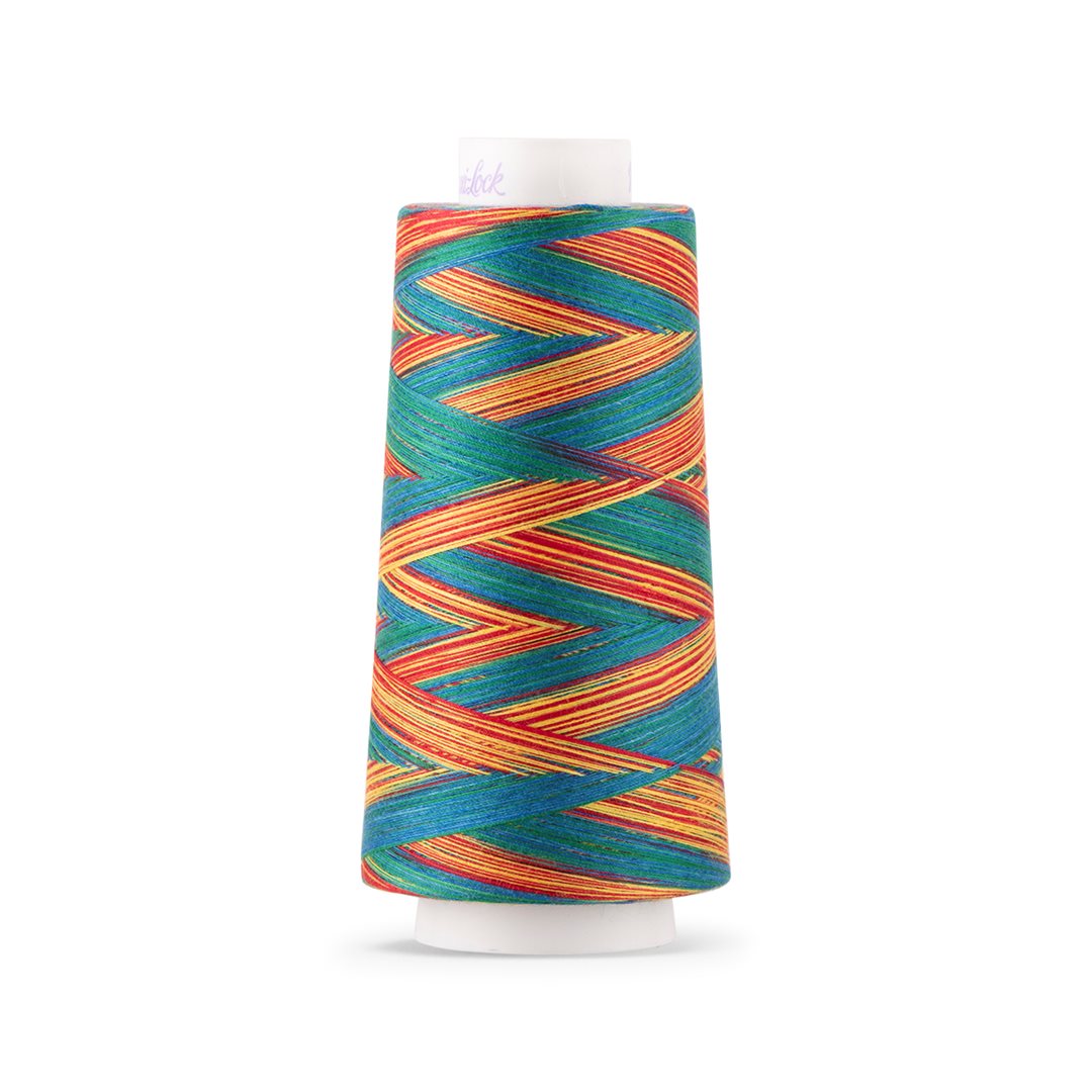 Swirls Variegated Rainbow All Purpose Polyester 50wt Serger Thread - 3000 yards each - Rainbow Swirl