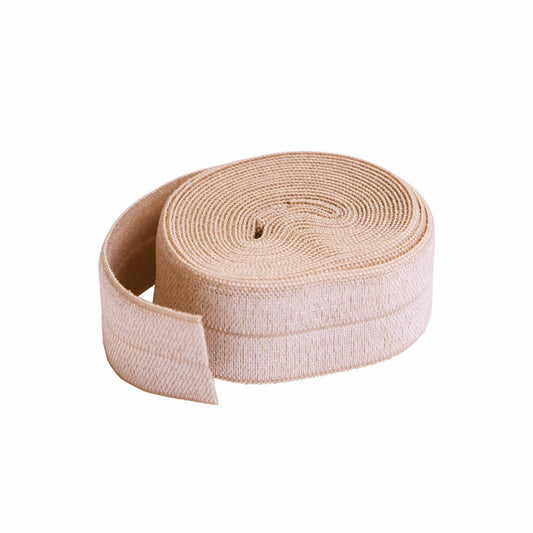 3/4" (20mm) Fold Over Elastic FOE - Champagne
