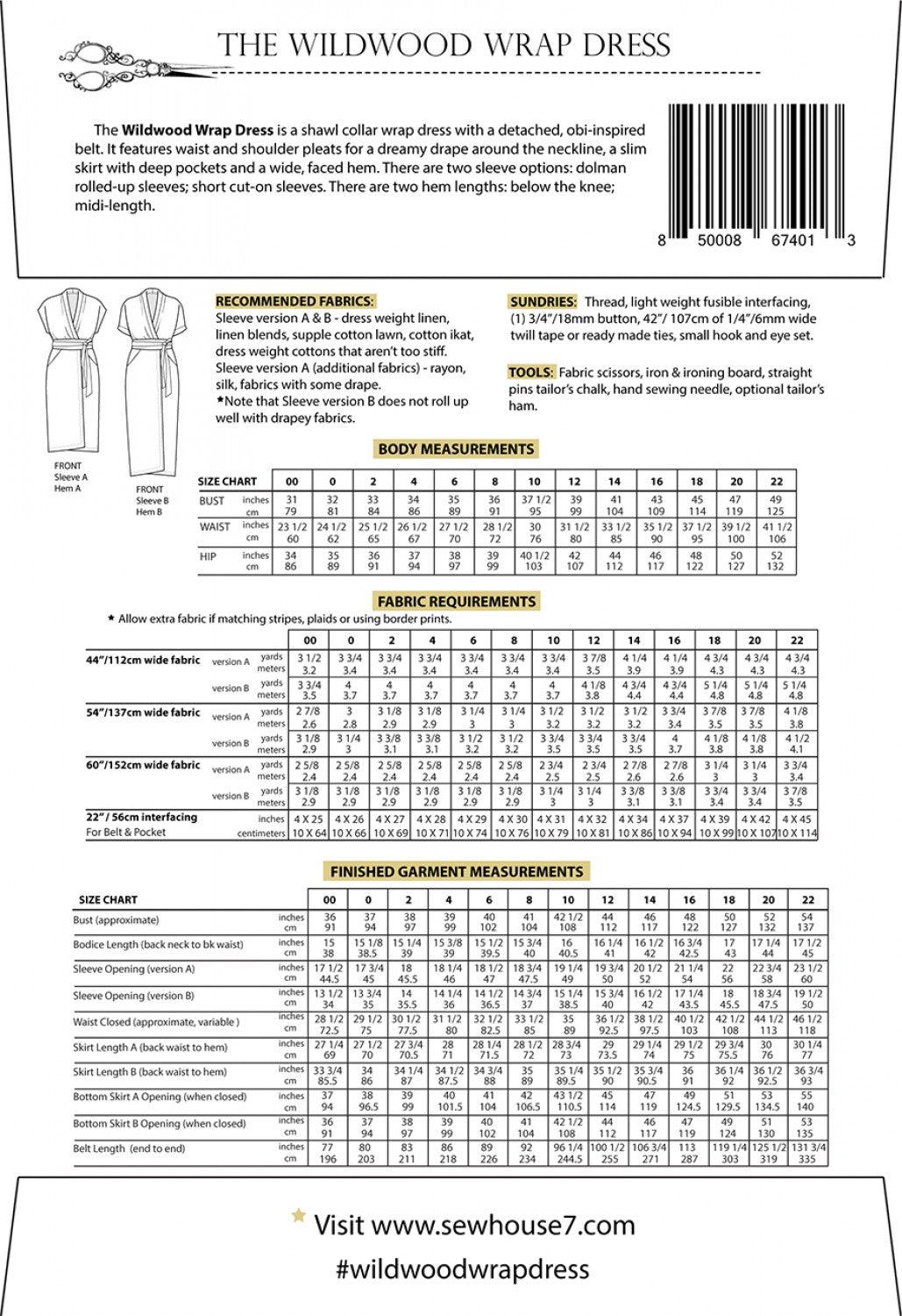 Sew House Seven - Wildwood Wrap Dress