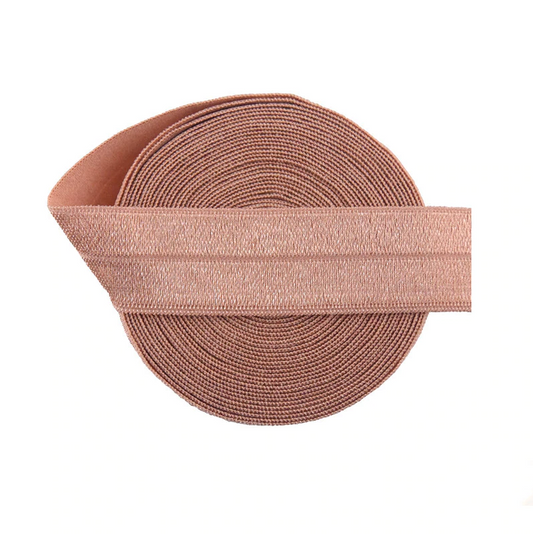 20mm (3/4") Fold Over Elastic FOE - Pecan
