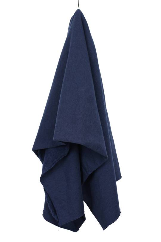 TENCEL™ Lyocell Organic Cotton Brushed Stretch Sweatshirt Fleece - Navy