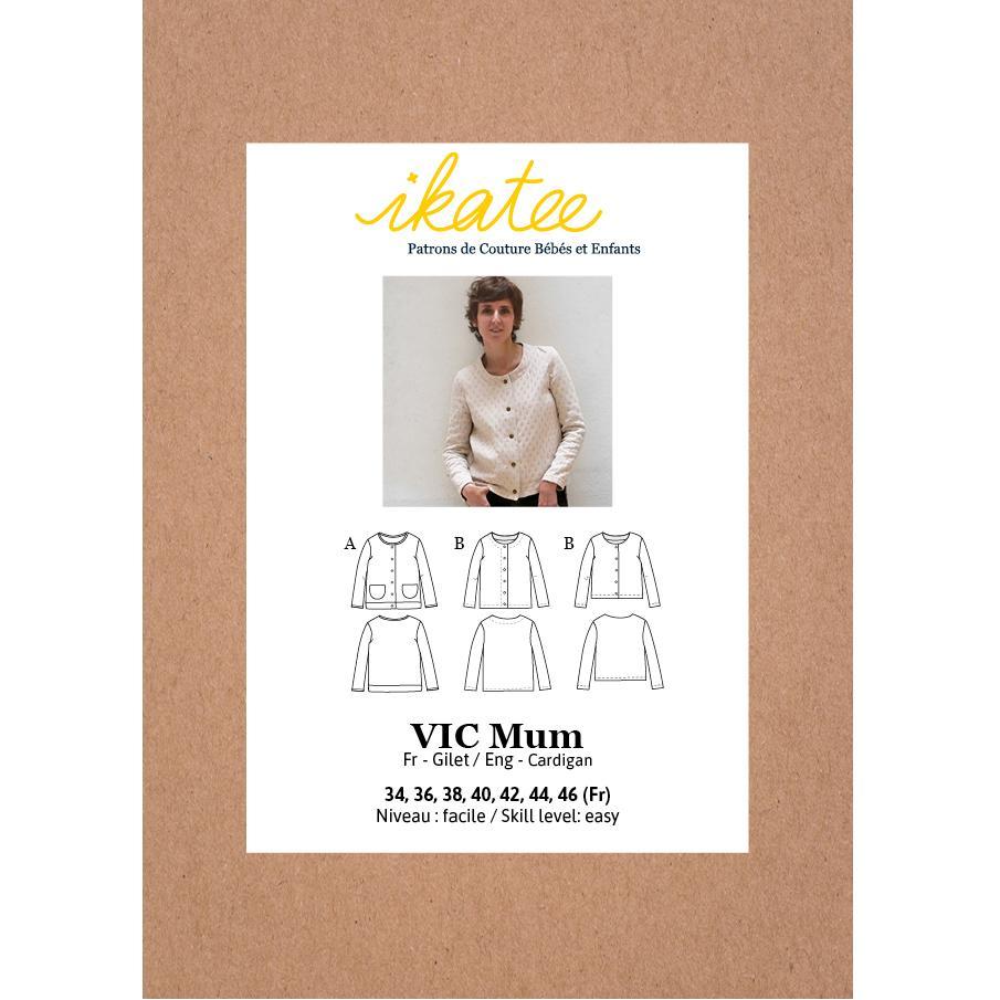 Ikatee - VIC Adult Cardigan - 34/46 - Paper Sewing Pattern