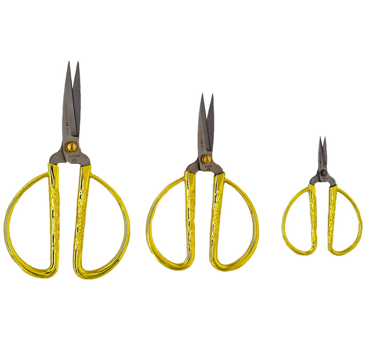 LDH Imperial Scissors - Dragon & Phoenix - 3.5" , 5" , or 6"