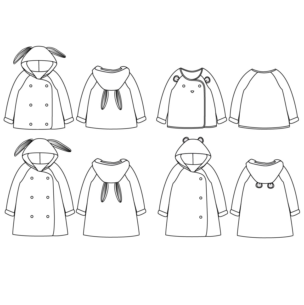 Ikatee - GRAND'OURSE Cardigan - Baby 6M/4Y - Paper sewing pattern