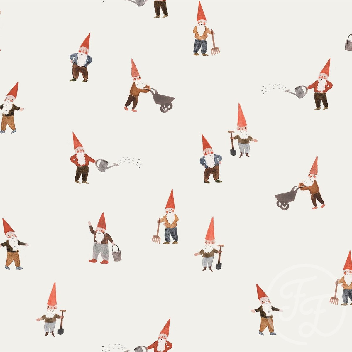 Gnomes Cotton Jersey Knit