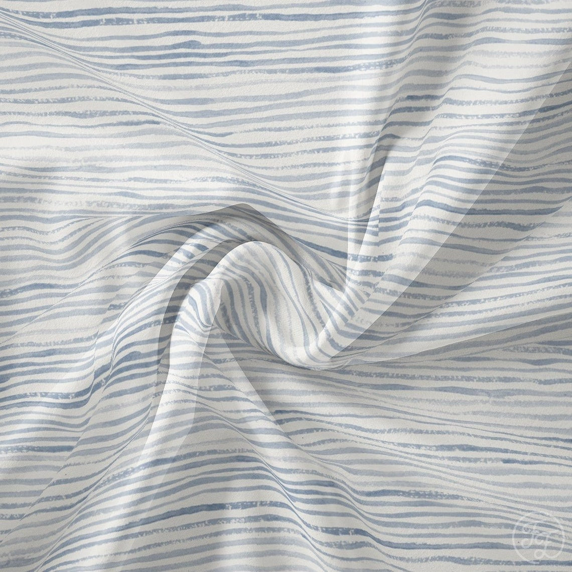 Stripes Sky Cotton Jersey Knit
