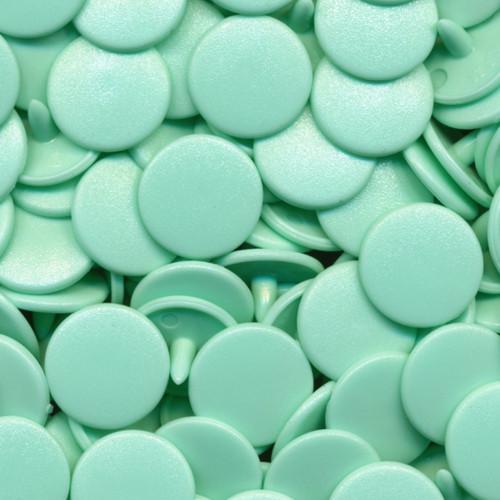 KamSnaps Plastic Snaps Size 20 Pastel Green Matte B19 Package of 25 Sets - Riverside Fabrics