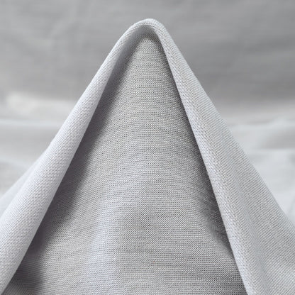 Virgin Wool & Silk Jersey - Light Grey - Designer Deadstock