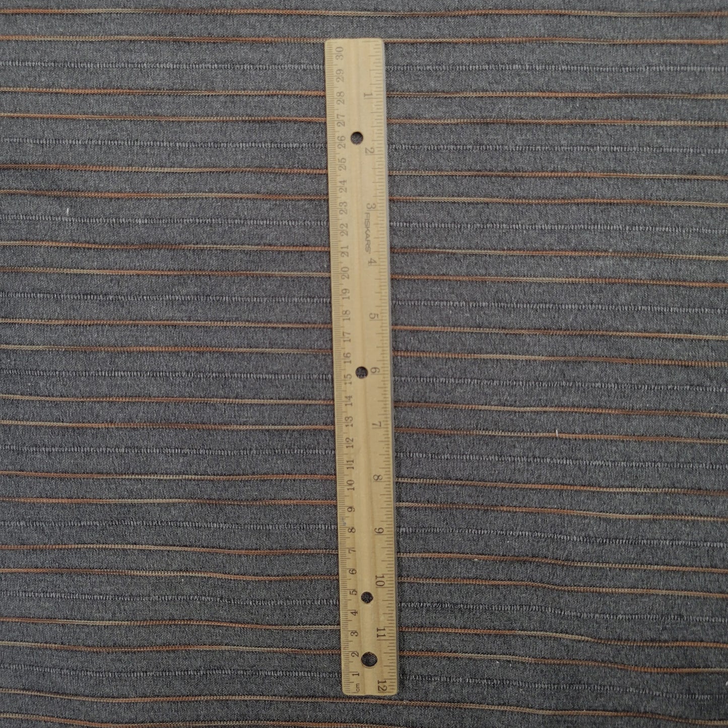 Yarn Dyed Cotton Blend Stretch Twill - Charcoal Stripe - Film Studio Deadstock