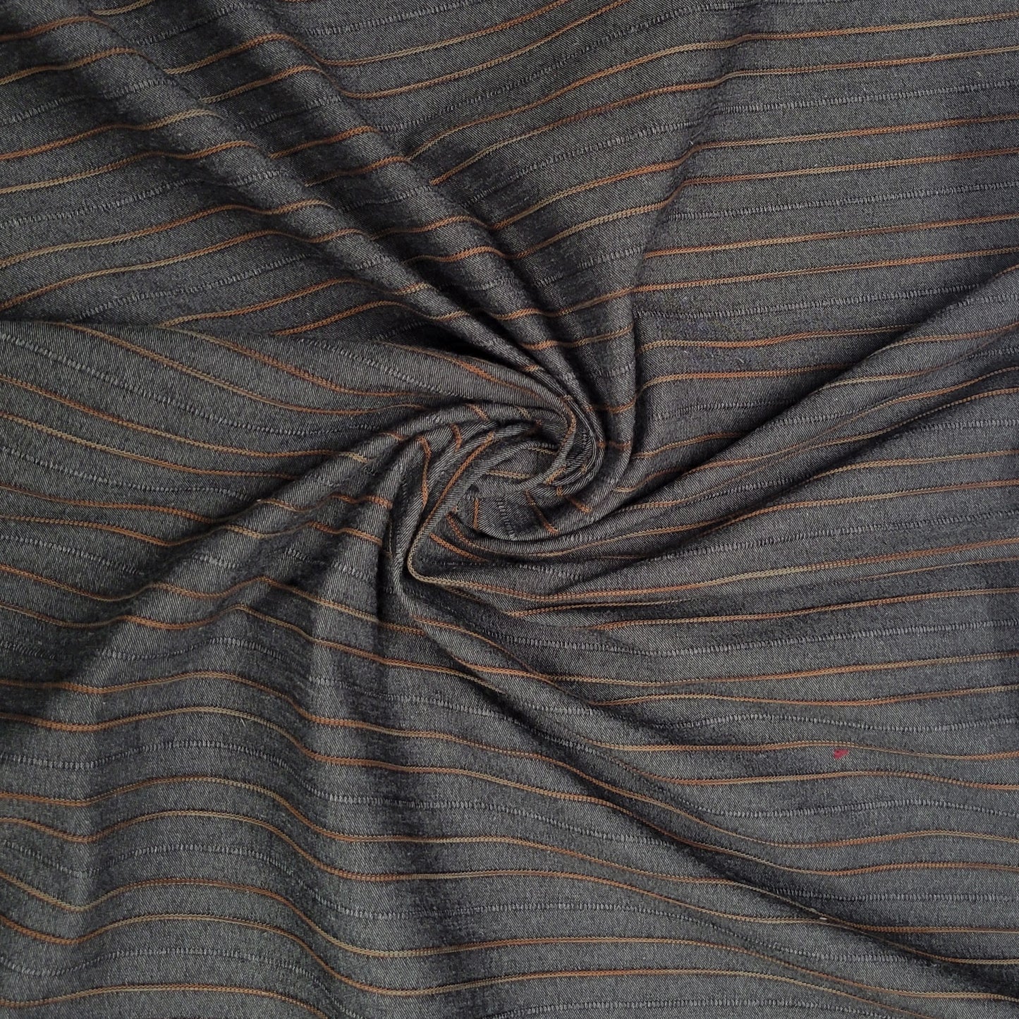 Yarn Dyed Cotton Blend Stretch Twill - Charcoal Stripe - Film Studio Deadstock