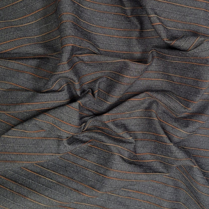 Yarn Dyed Cotton Blend Stretch Twill - Charcoal Stripe - Film Studio Deadstock