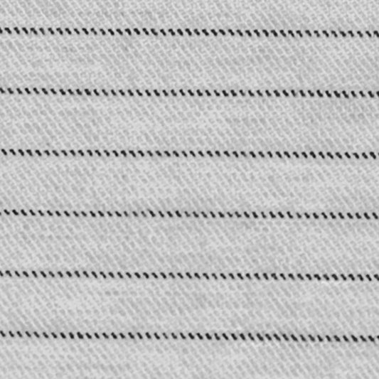 29" Remnant - Viyella Organic Cotton Stripes - Black Stripe & Light Grey