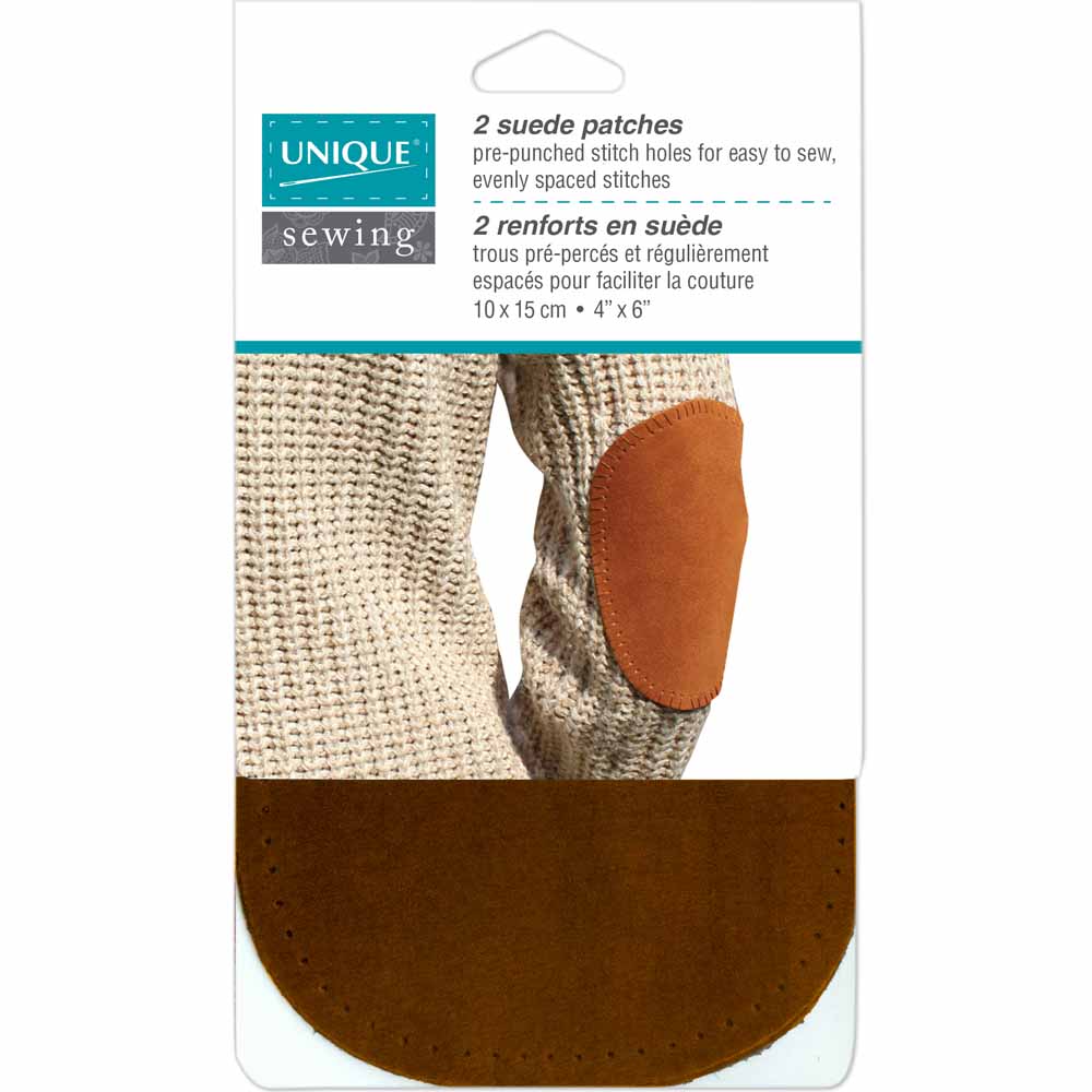 UNIQUE SEWING Suede Patch Beige - 10 x 15cm (4″ x 6″) - 2pcs