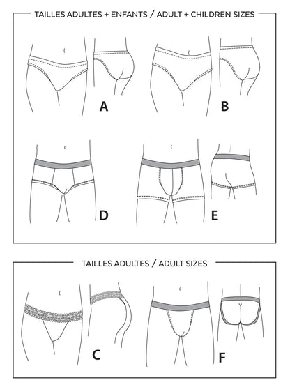 Jalie - 3242 - Underwear for Men, Women & Children