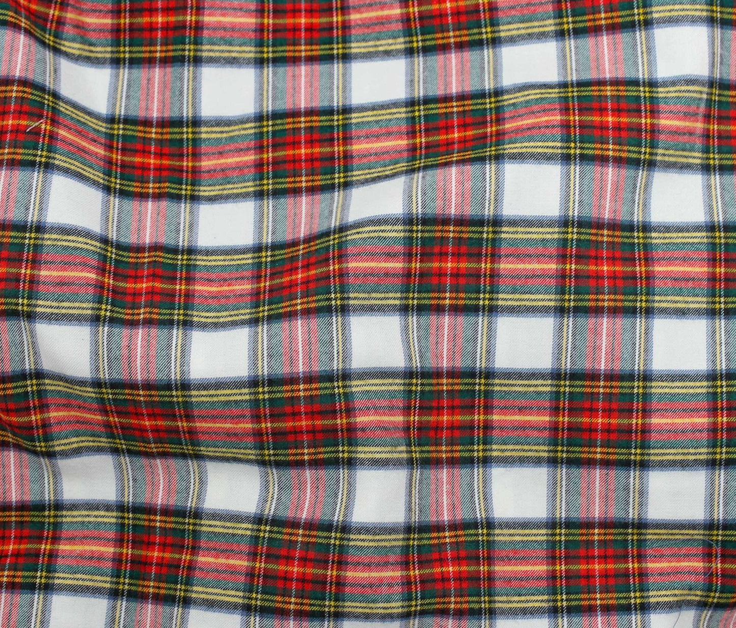 Red & Ivory Bamboo Cotton Yarn Dyed Plaid