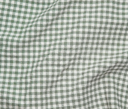 Organic Yarn Dyed Cotton - Sage Gingham