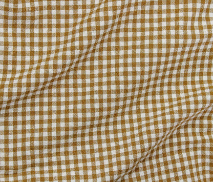 Organic Yarn Dyed Cotton - Mustard Gingham