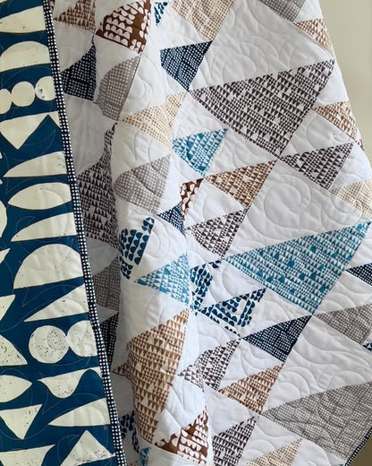 Ridge - Blue - Imprint - GOTS Organic Cotton