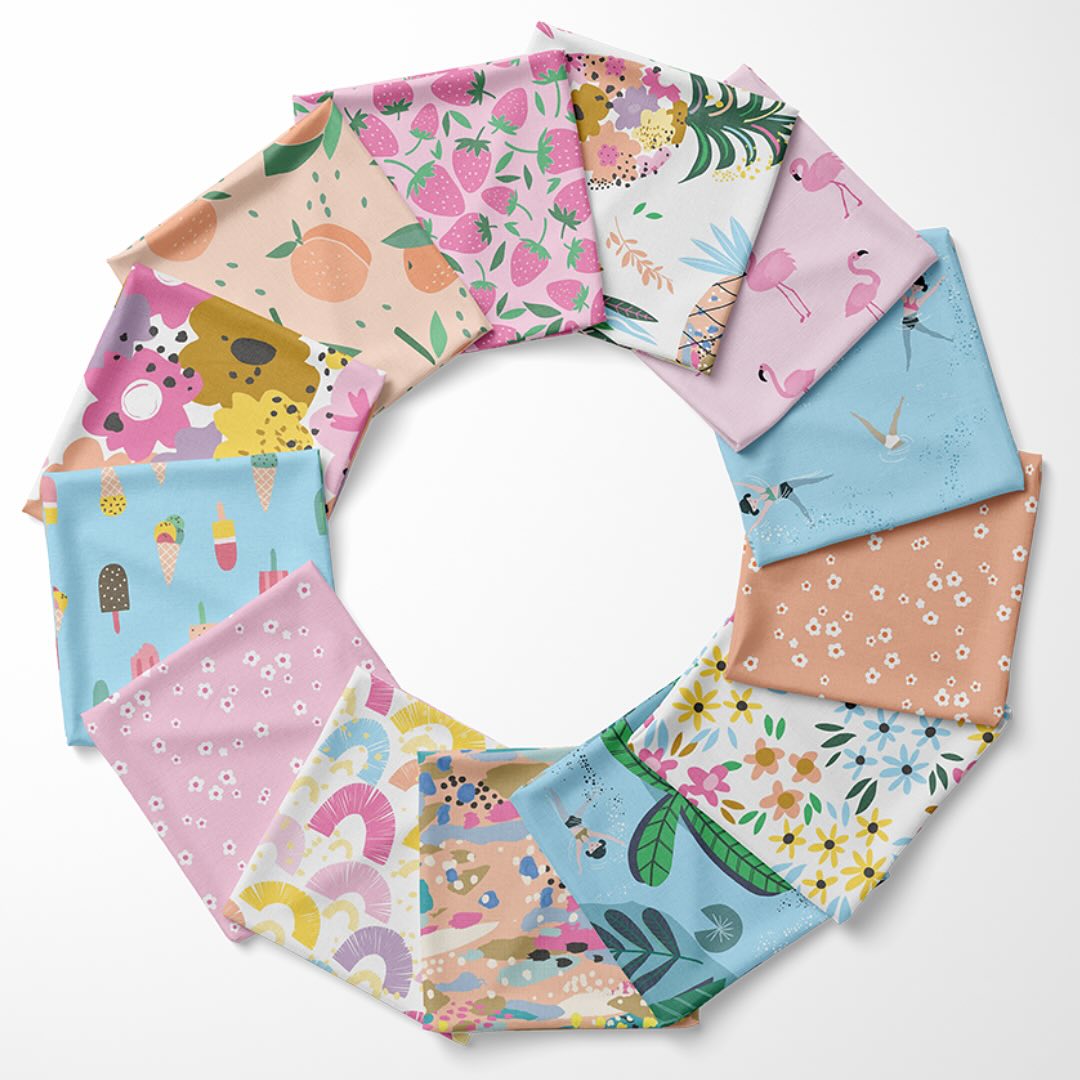 Fbri 4 Riverside Petal Perfect - Pink - Pineapple Crush - Cotton Fabric – Riverside Fabrics