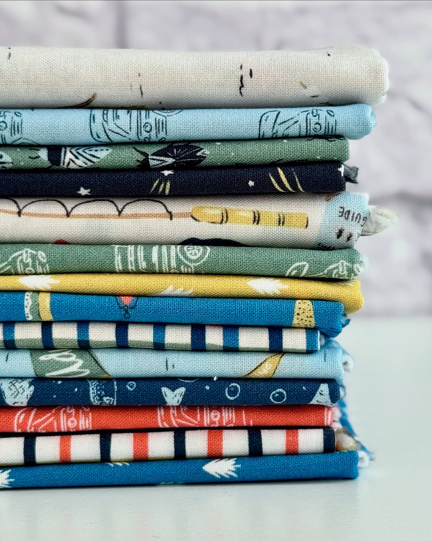 Retro Plaid - Blue & Green - Camp Canine - GOTS Organic Cotton