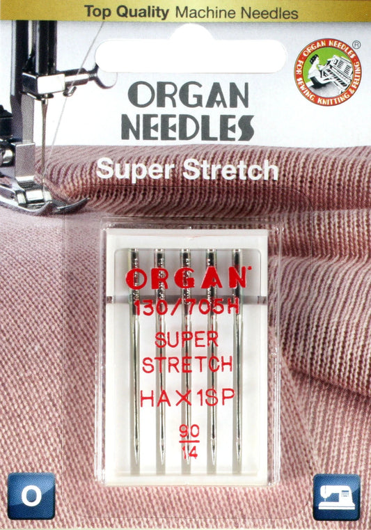ORGAN Brand Super Stretch #90/14 Needles HA/1SP - 5 Count
